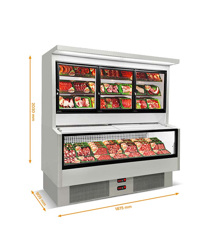 Вітрина для заморожених продуктів Alaska combi 2 AHV 090 LT A Вітрина для заморожених продуктів Alaska combi 2 AHV 090 LT A